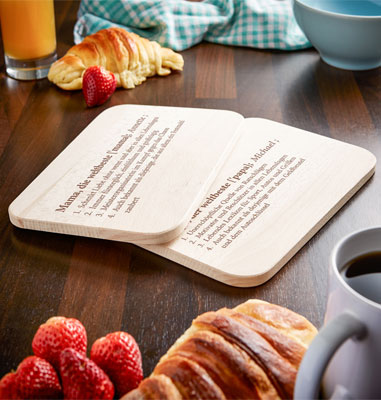 Frühstücksbrettchen Set mit Gravur - Definition Eltern 3382 - 3