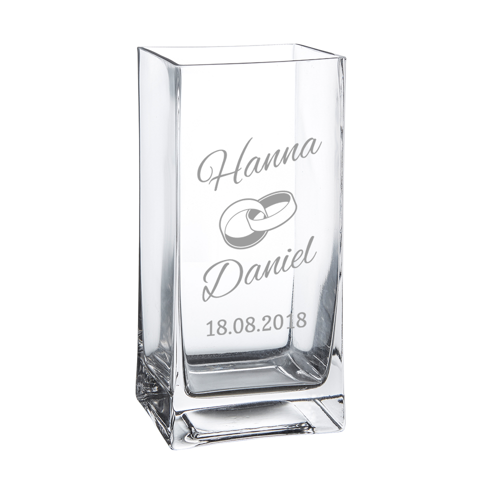 Vase zur Hochzeit - personalisiert 1565 - 4