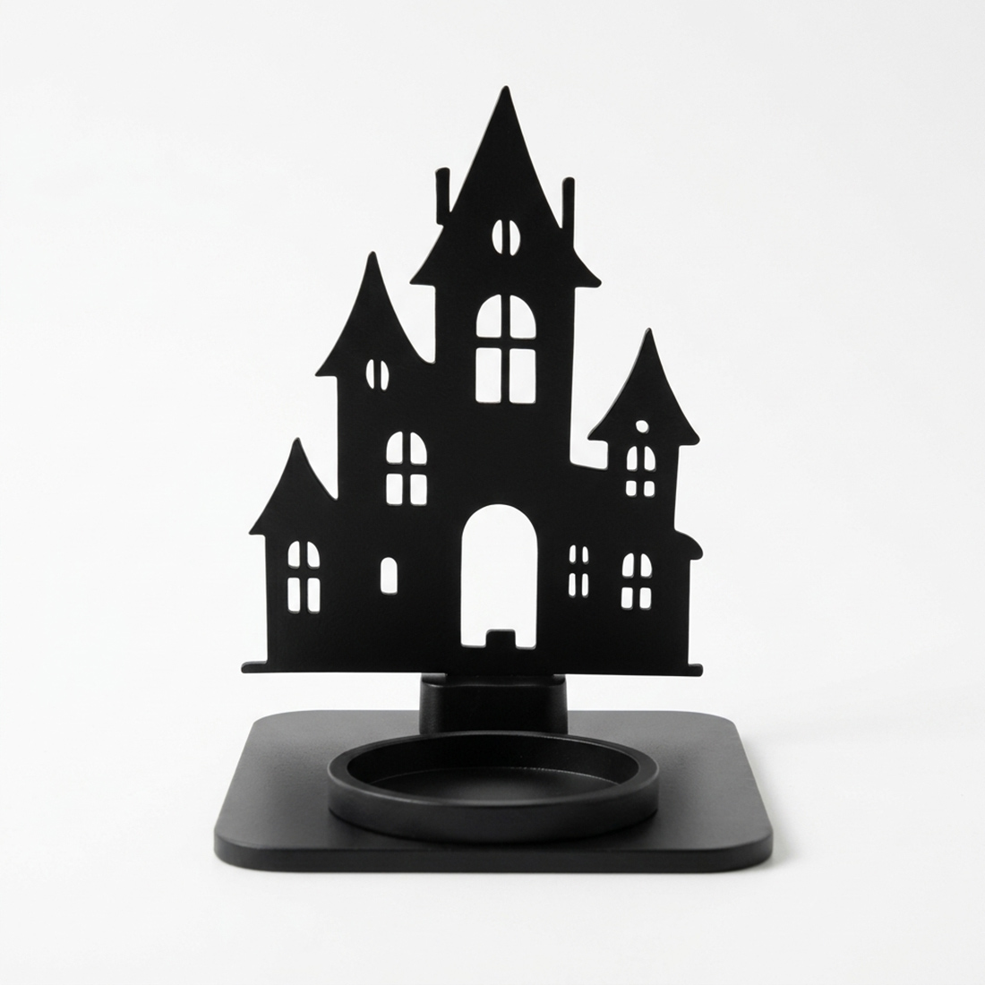 Halloween-Teelichthalter „Spuknacht“ – 2 Schattenmotive