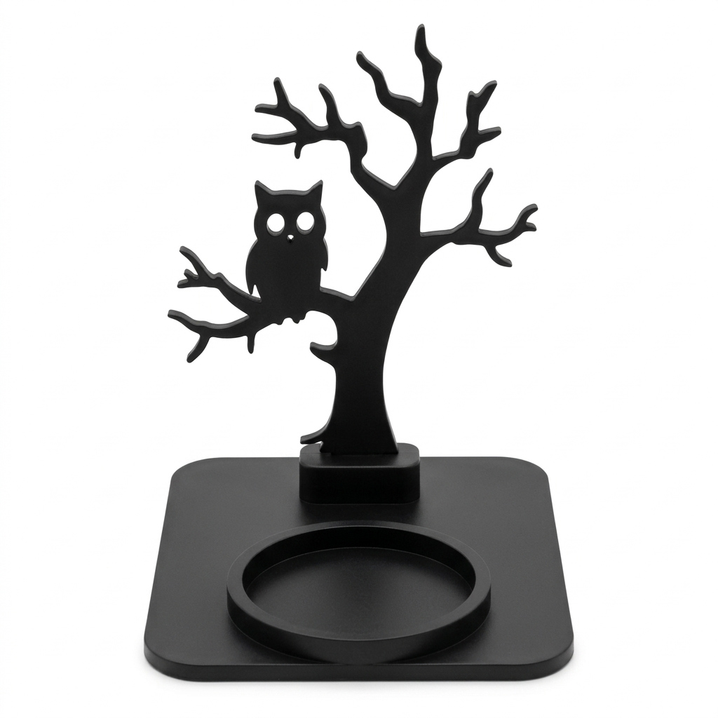 Halloween-Teelichthalter „Gruselwald“ – 2 Schattenmotive