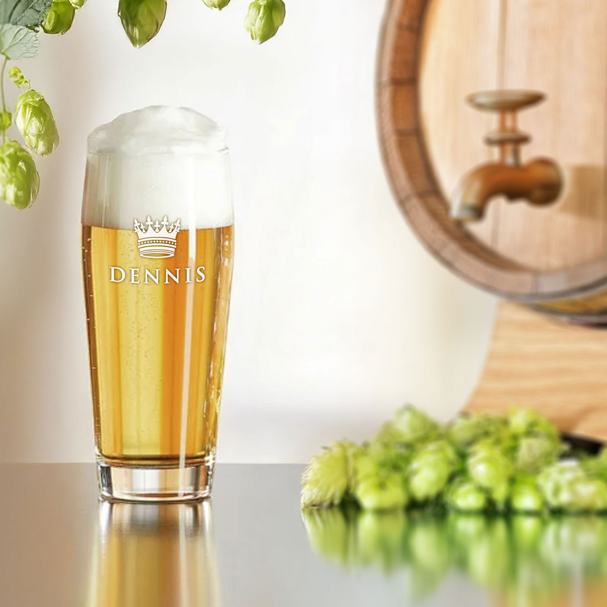 Willibecher mit Gravur - König Krone