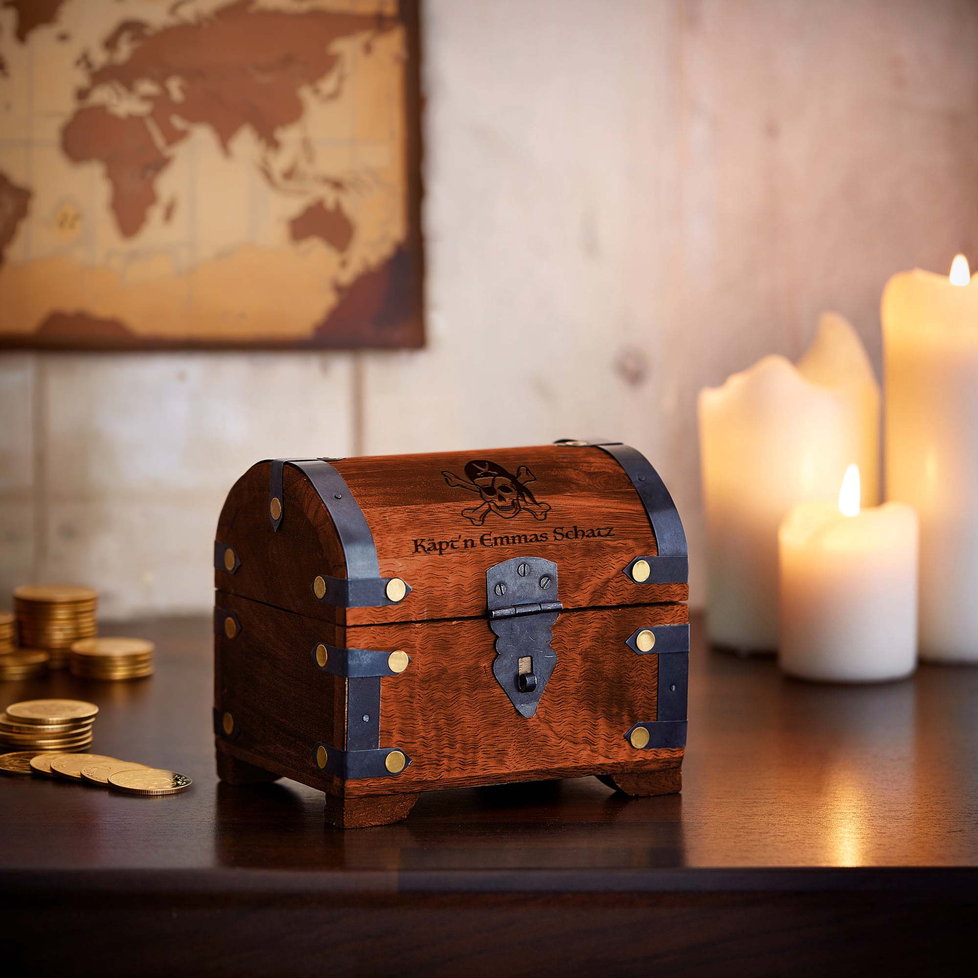Geld Schatztruhe Piratenschatz - Dunkel