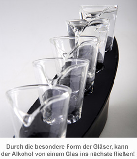 Domino Schnapsgläser mit Beleuchtung
