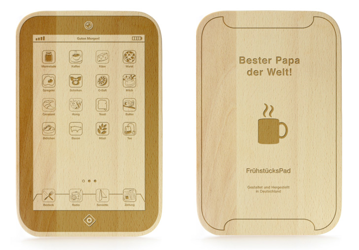 FrühstücksPad mit Gravur - Bester Papa 1815 - 1