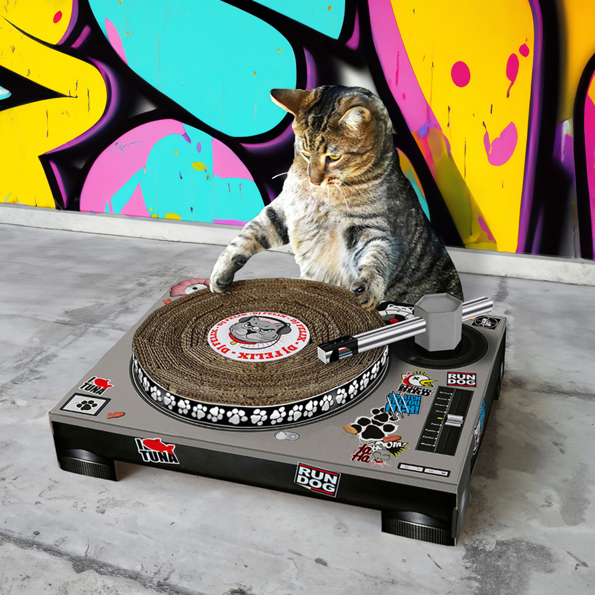 DIY Katzen Kratzbaum - DJ Pult "Cat Scratch"