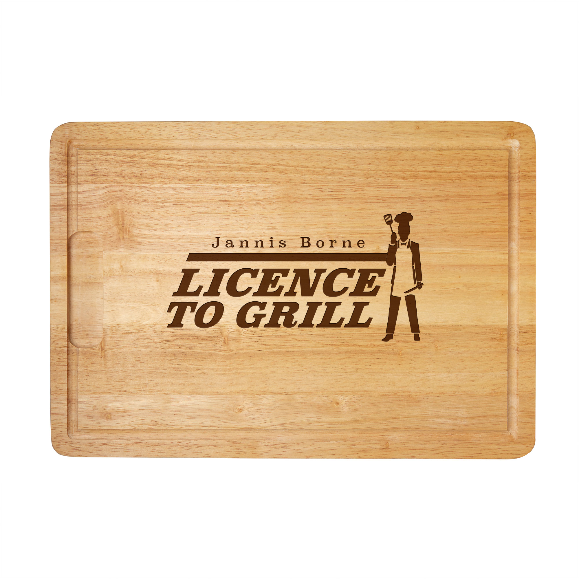 Schneidebrett - Licence to grill - Personalisiert