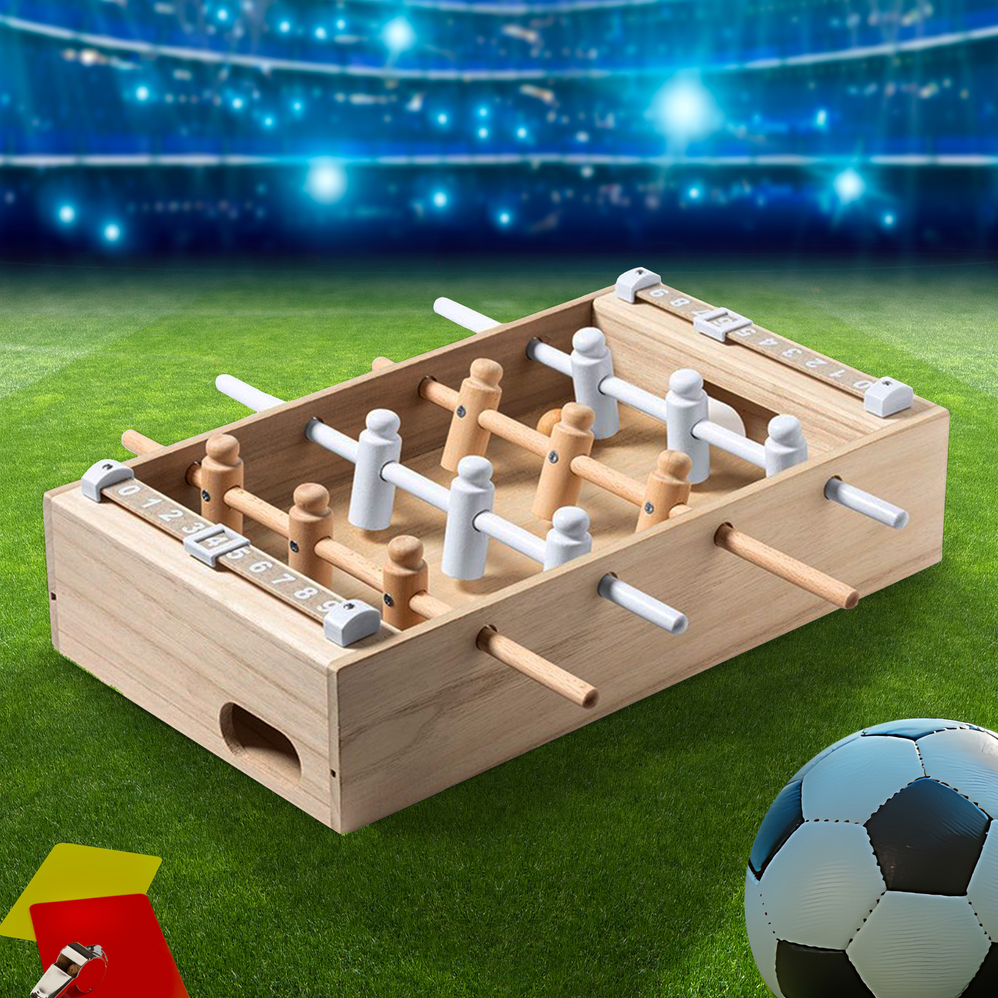 Mini Tischkicker aus Holz