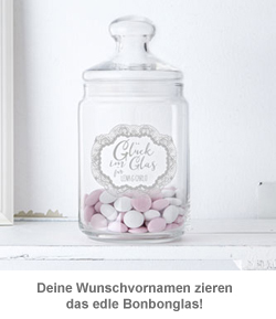 Bonbonglas mit Gravur - Glück im Glas 3516 - 1