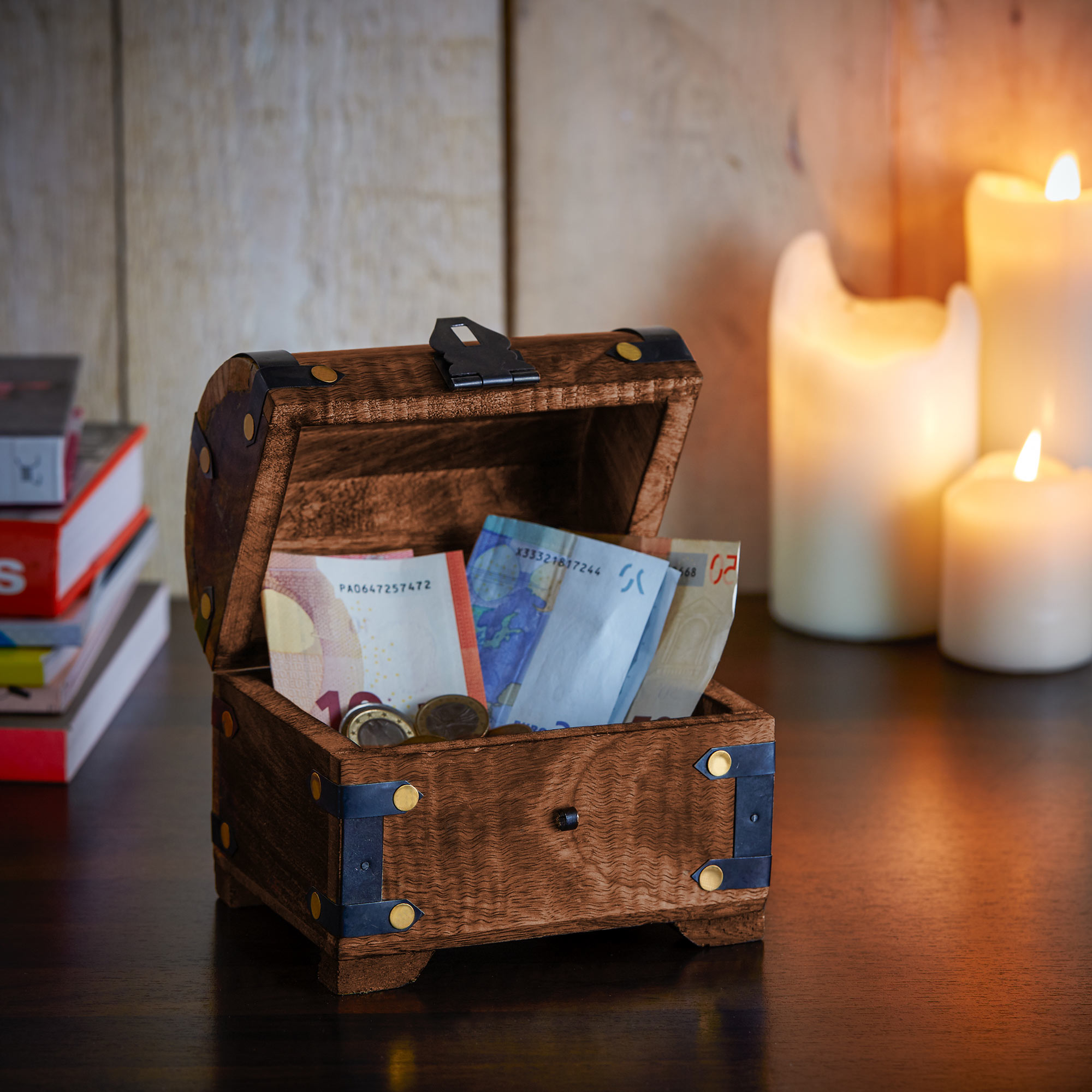 Geld Schatztruhe Piratenschatz - Dunkel