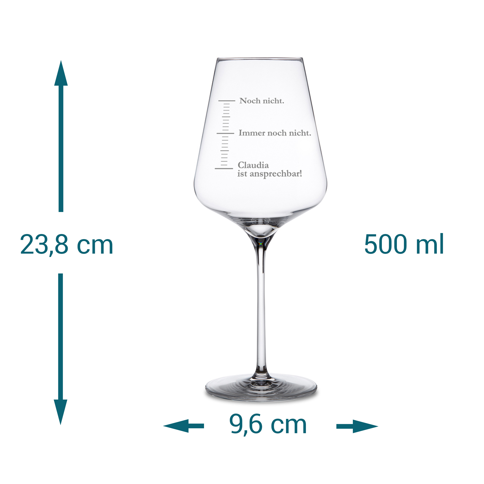 Weinglas mit Gravur - Nicht ansprechen