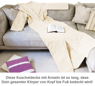 Kuscheldecke mit Ärmeln Beige