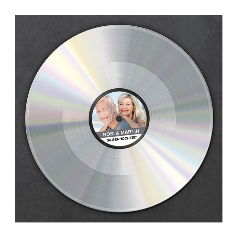 Schallplatte - personalisiert zur Silbernen Hochzeit