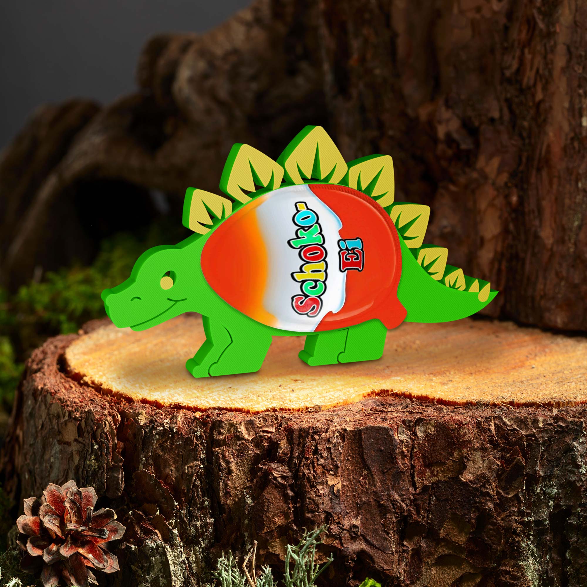 Dinosaurier Ü-Ei Halter Bunt - 3er Set Dinosaurier Ü-Ei Halter Bunt - 3er Set