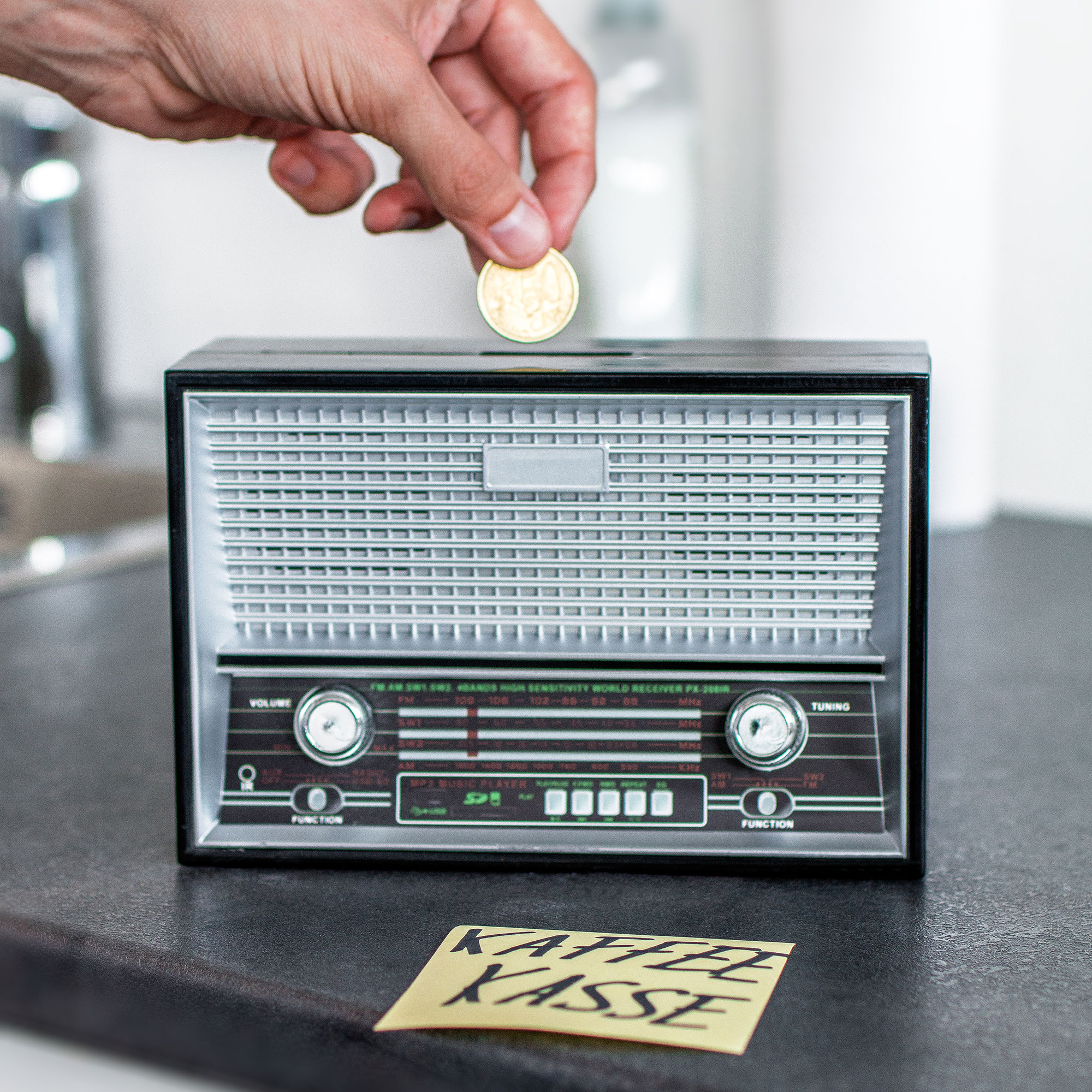 Spardose Vintage Radio - schwarz 3835 - 4