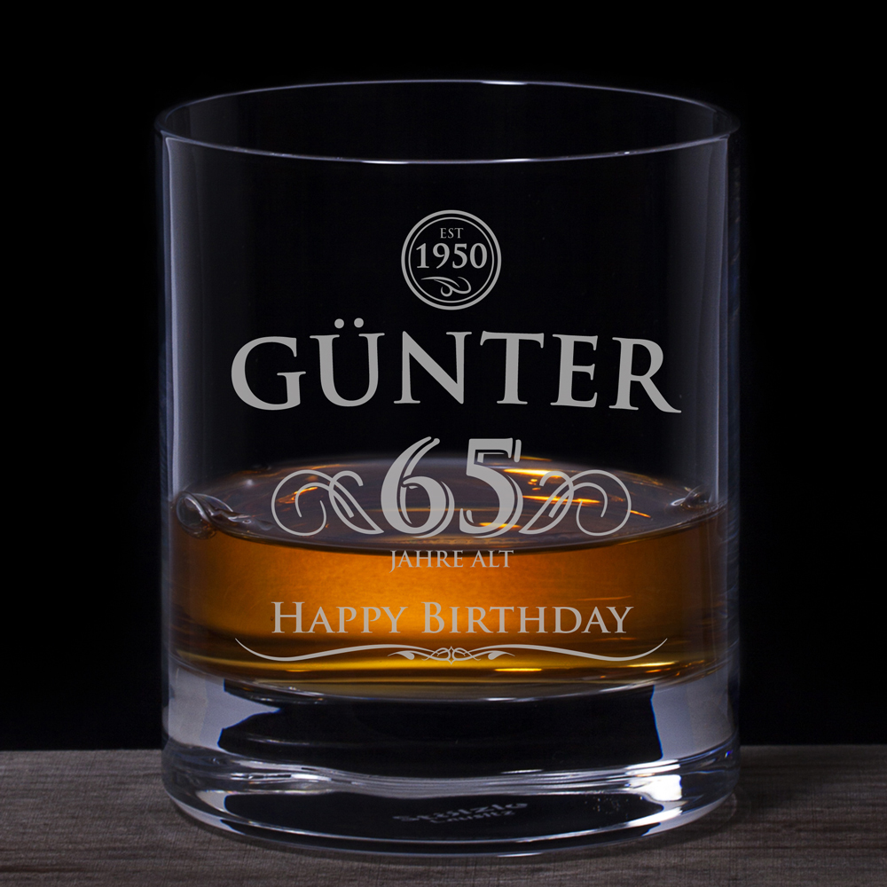 Whiskyglas zum Geburtstag - Elegant 2223