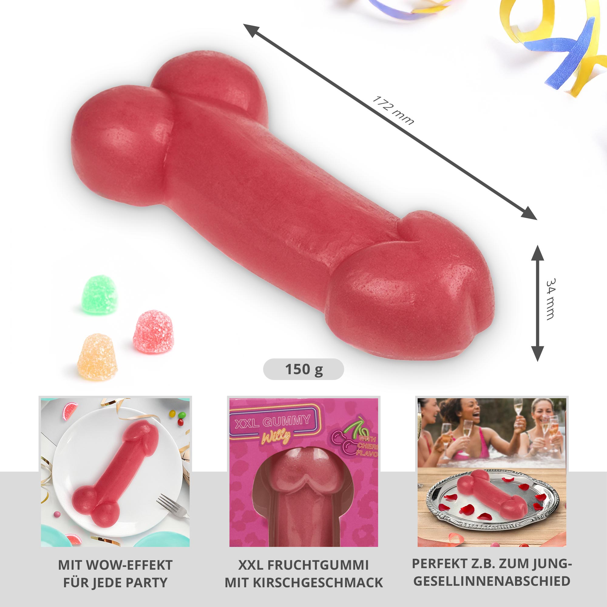 XXL Fruchtgummi Penis - 150 g