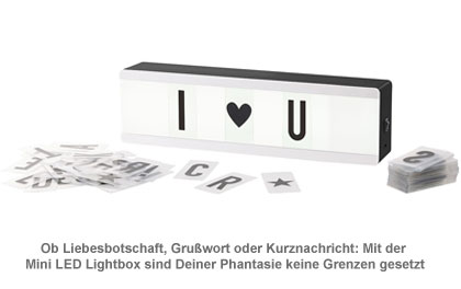 Mini LED Lightbox mit Buchstaben - Leuchtschild 3491 - 1