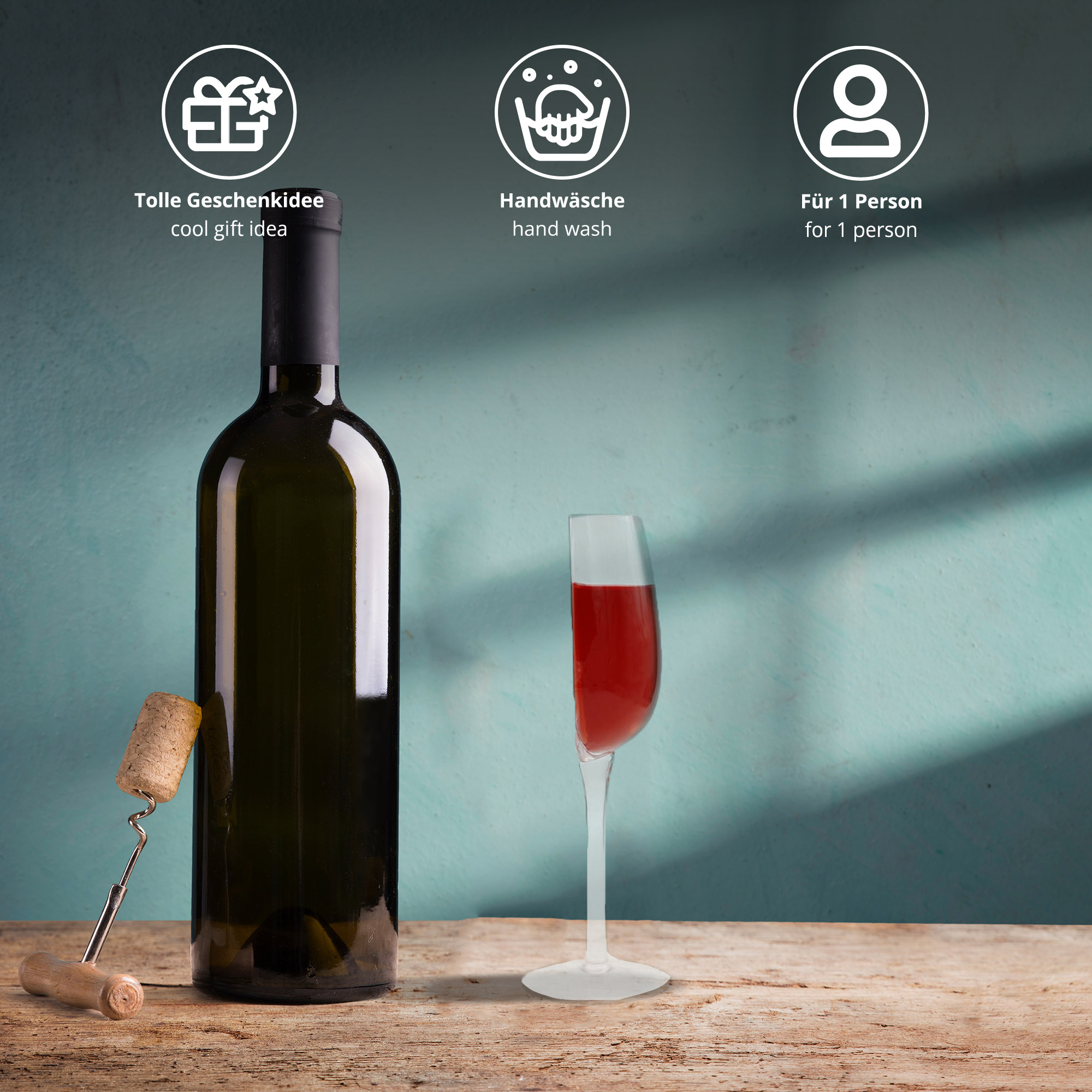 Halber Wein - Half Wine Weinglas Halber Wein - Half Wine Weinglas