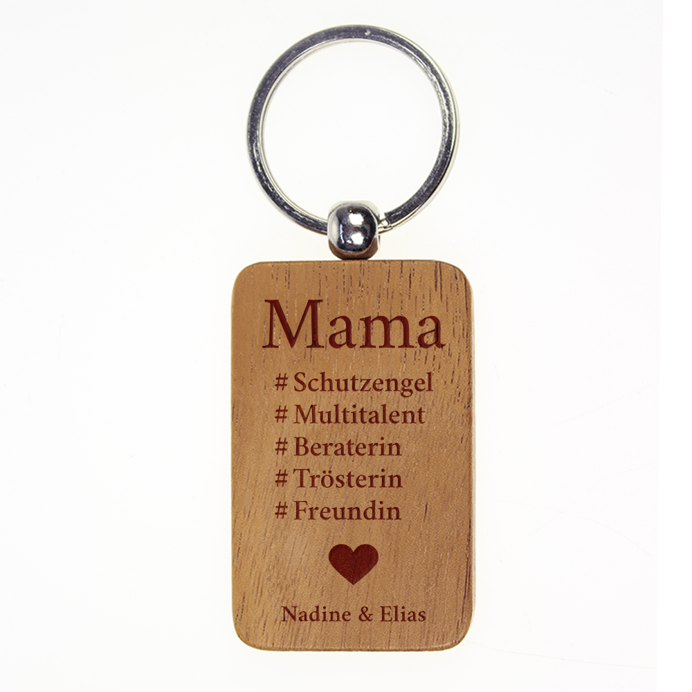 Schlüsselanhänger graviert - Hashtag Mama 2443 - 1