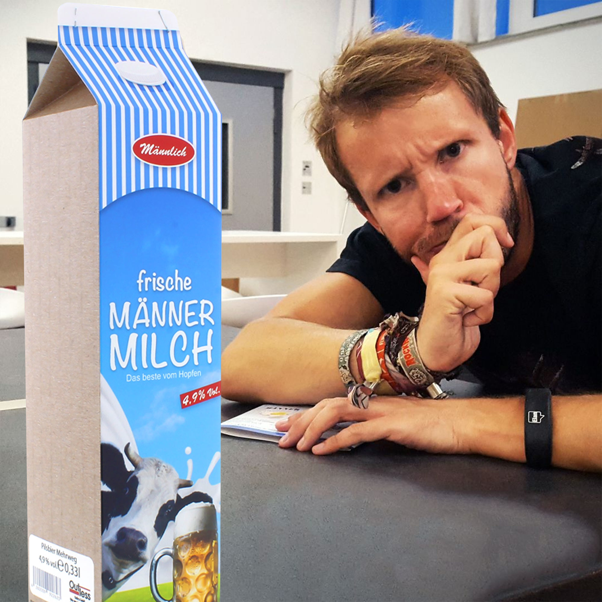 Bierflasche 0,33 l - Männermilch