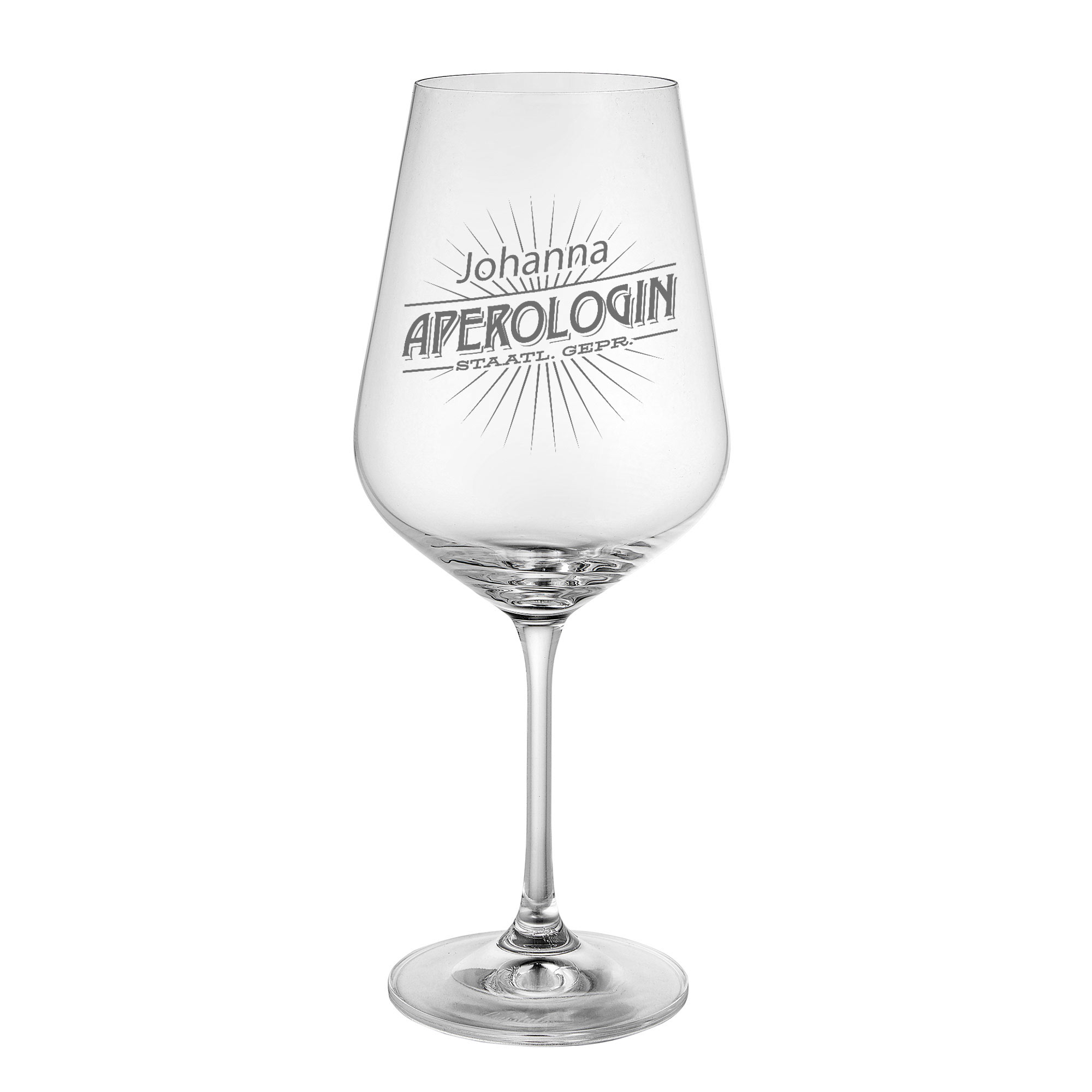 Weinglas mit Gravur - Aperologin