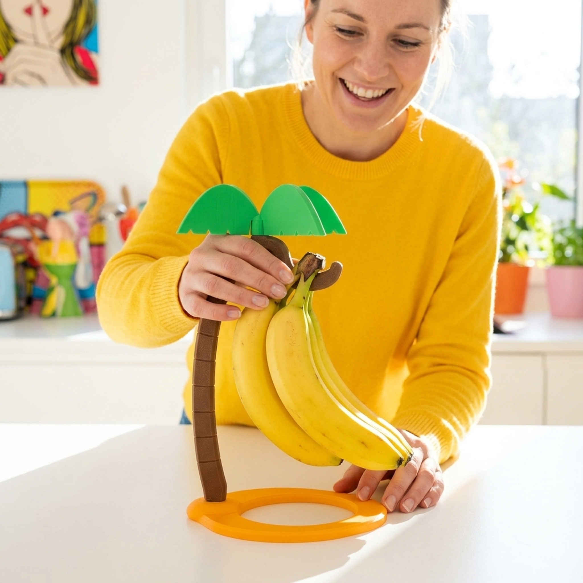 Bananenhalter Palme – Tropischer Obstständer mit Urlaubsfeeling Bananenhalter Palme – Tropischer Obstständer mit Urlaubsfeeling