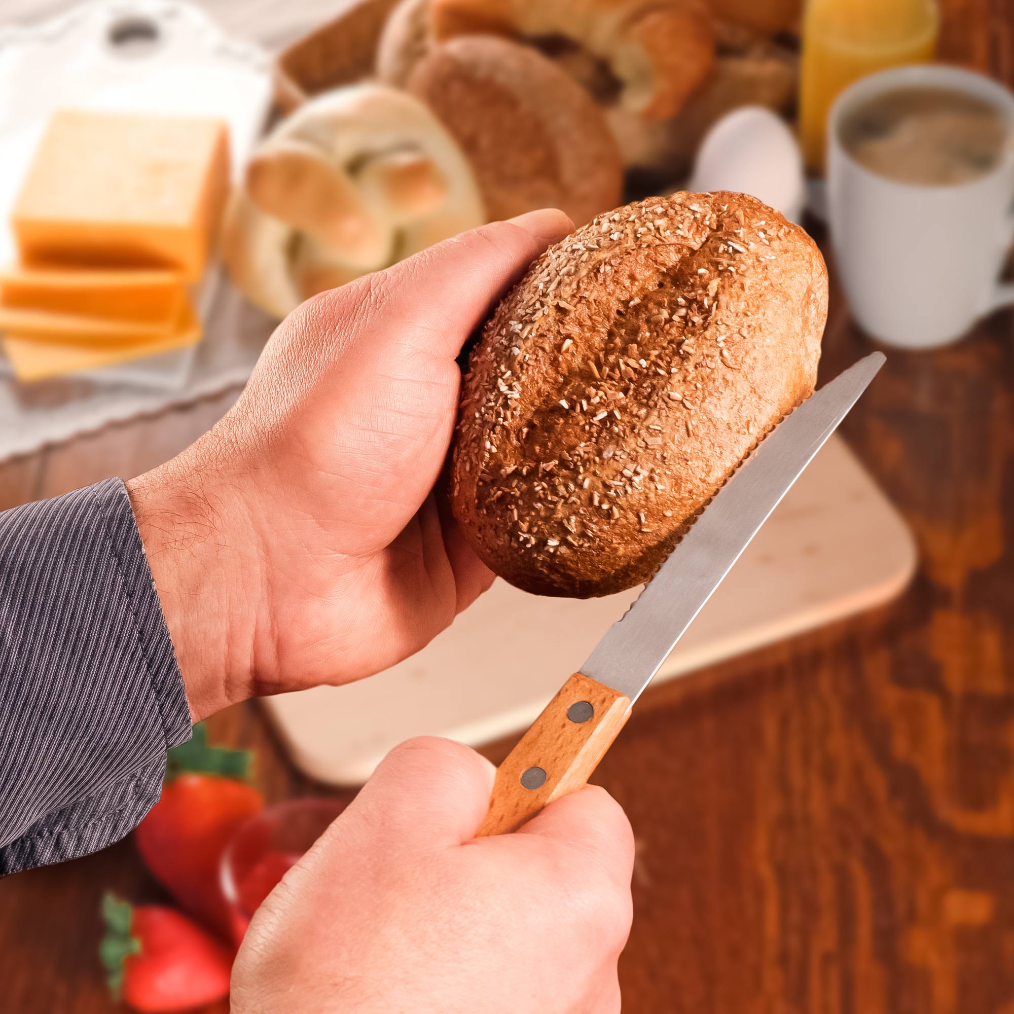 2er Set Frühstücksbrett mit Messer - Die besten Großeltern 2er Set Frühstücksbrett mit Messer - Die besten Großeltern