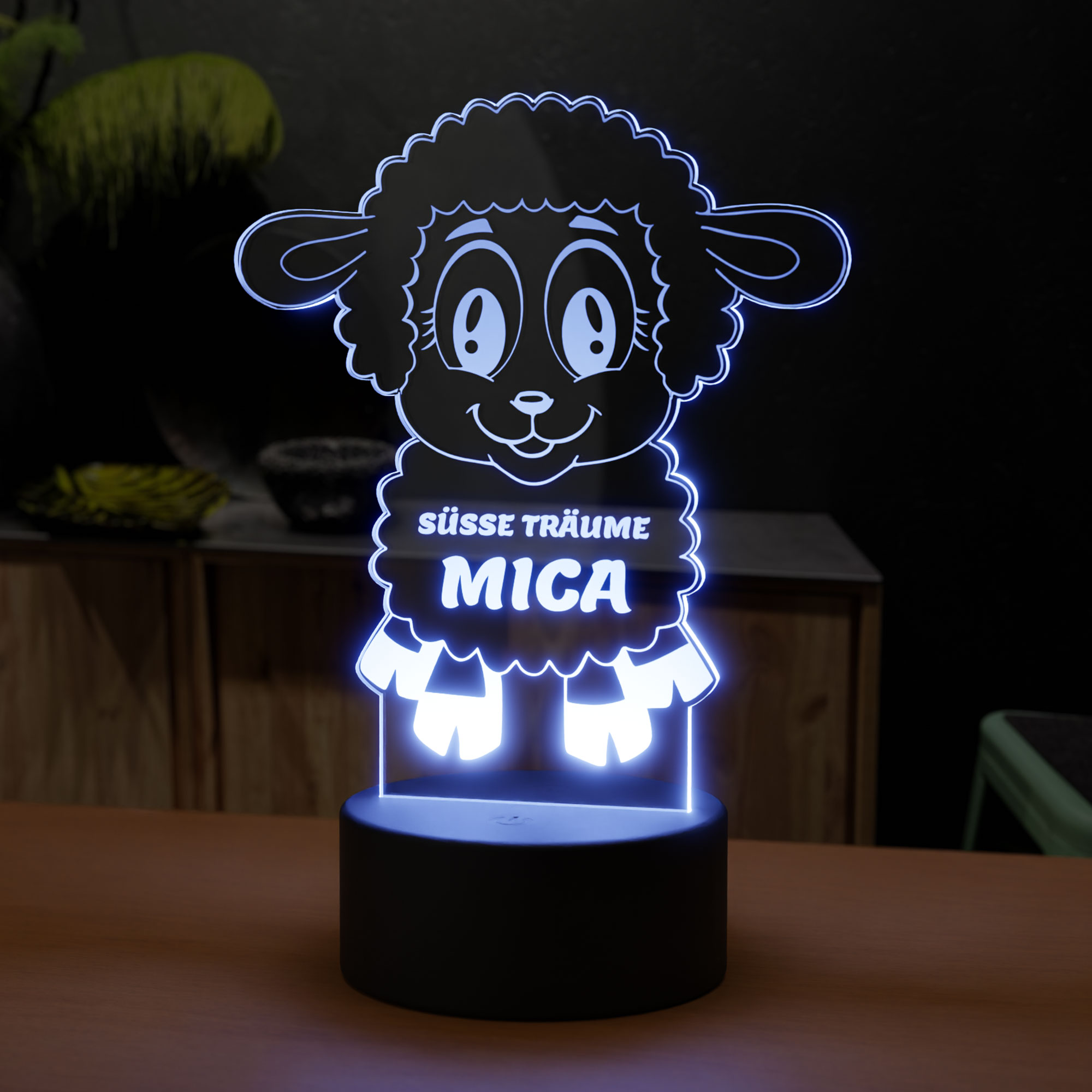 Plexiglas-LED Süße Träume Schaf