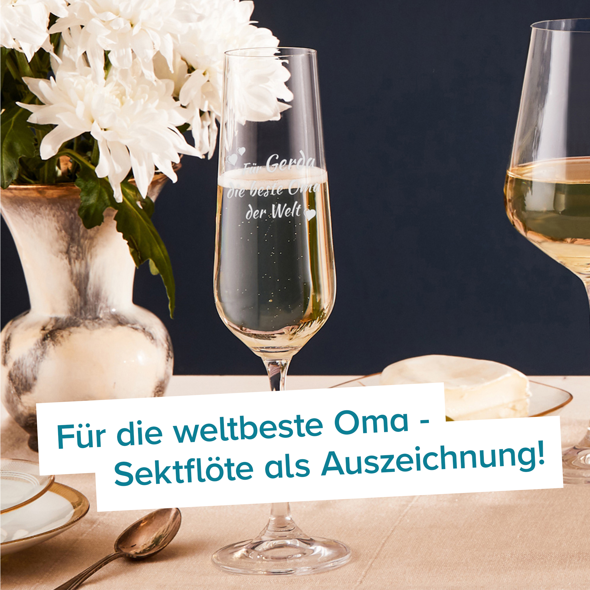 Sektglas mit Gravur - Beste Oma 2205 - 1