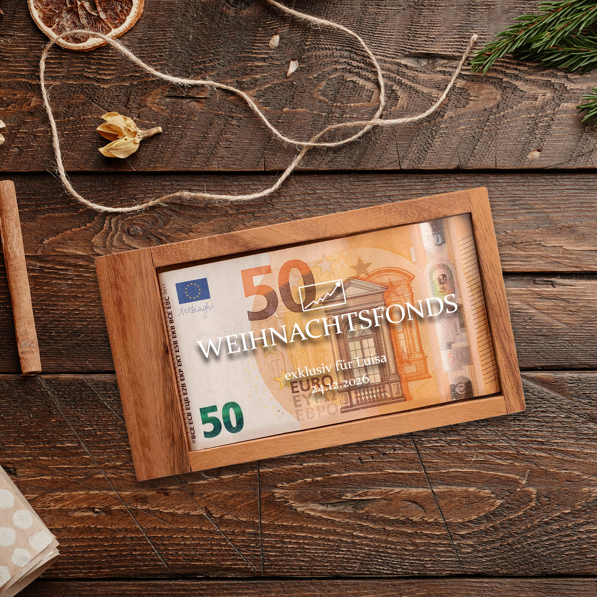 Magische Geldgeschenkbox - Weihnachtsfonds
