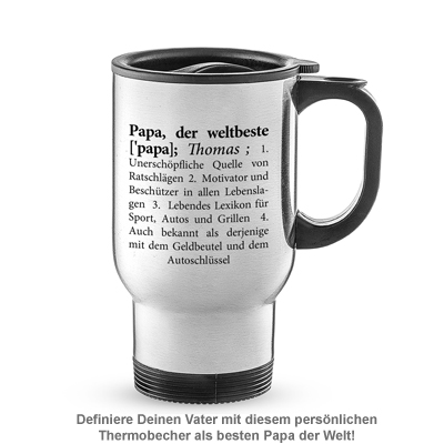 Thermobecher personalisiert - Definition Weltbester Papa 2833 - 1