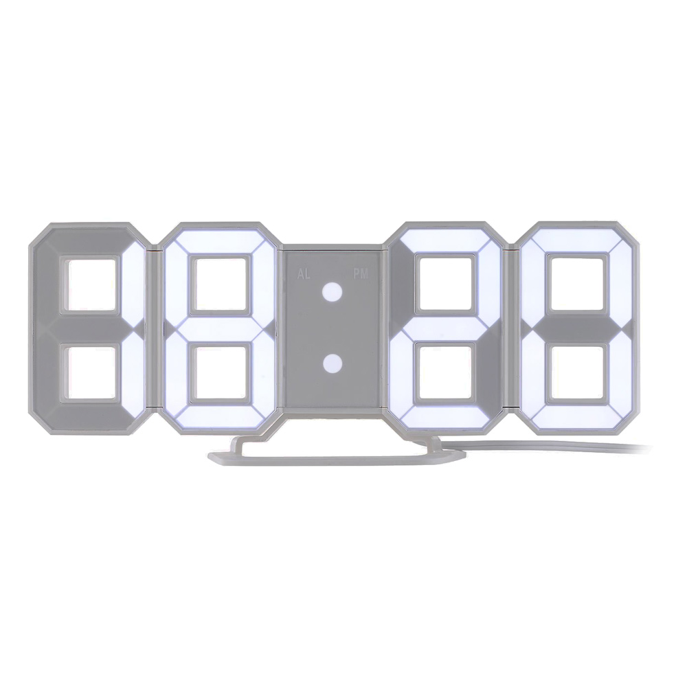 3D Digitaluhr mit Wecker - 2in1 LED Wanduhr Tischuhr 3503 - 4