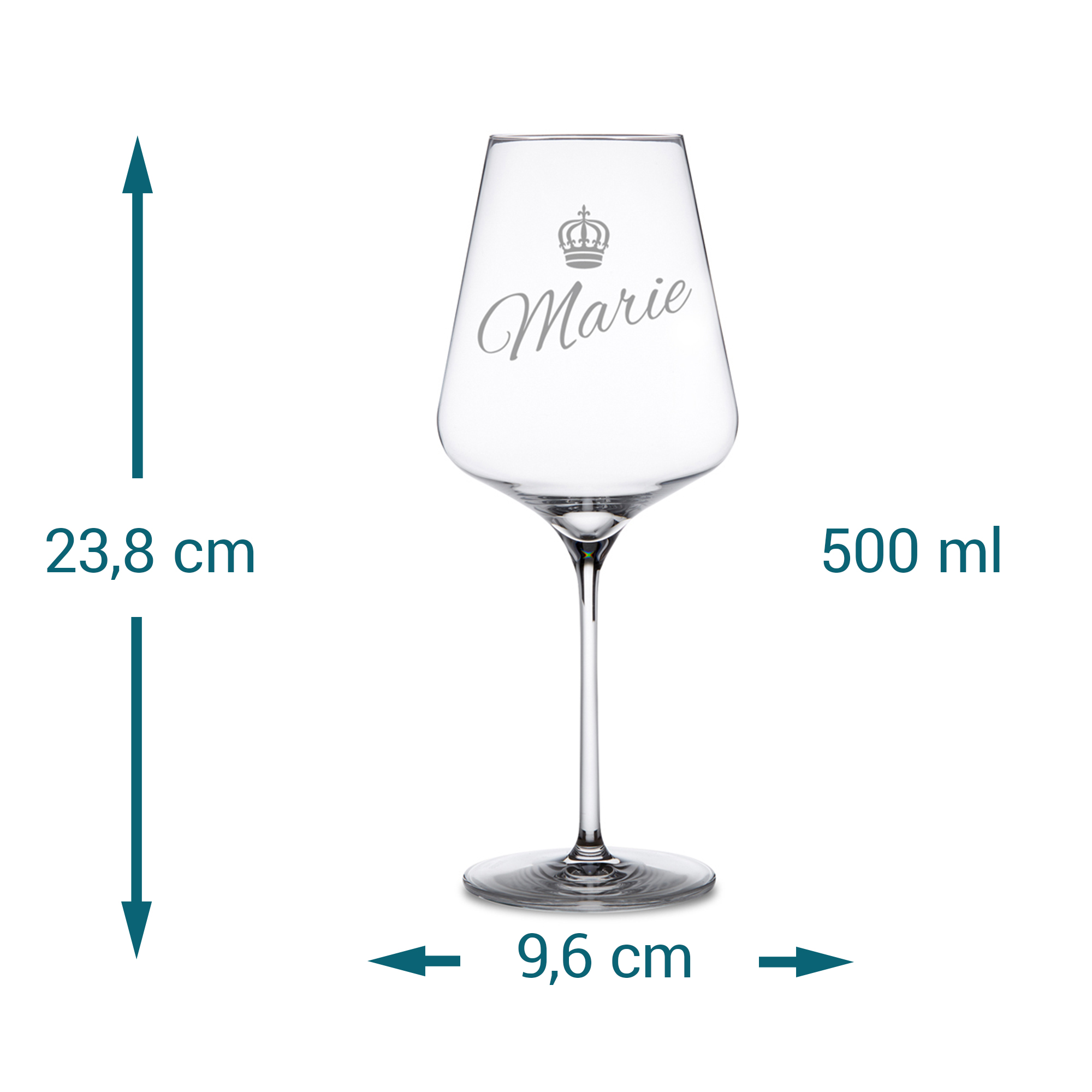 Weinglas mit Gravur - Königin Krone 2118 - 6