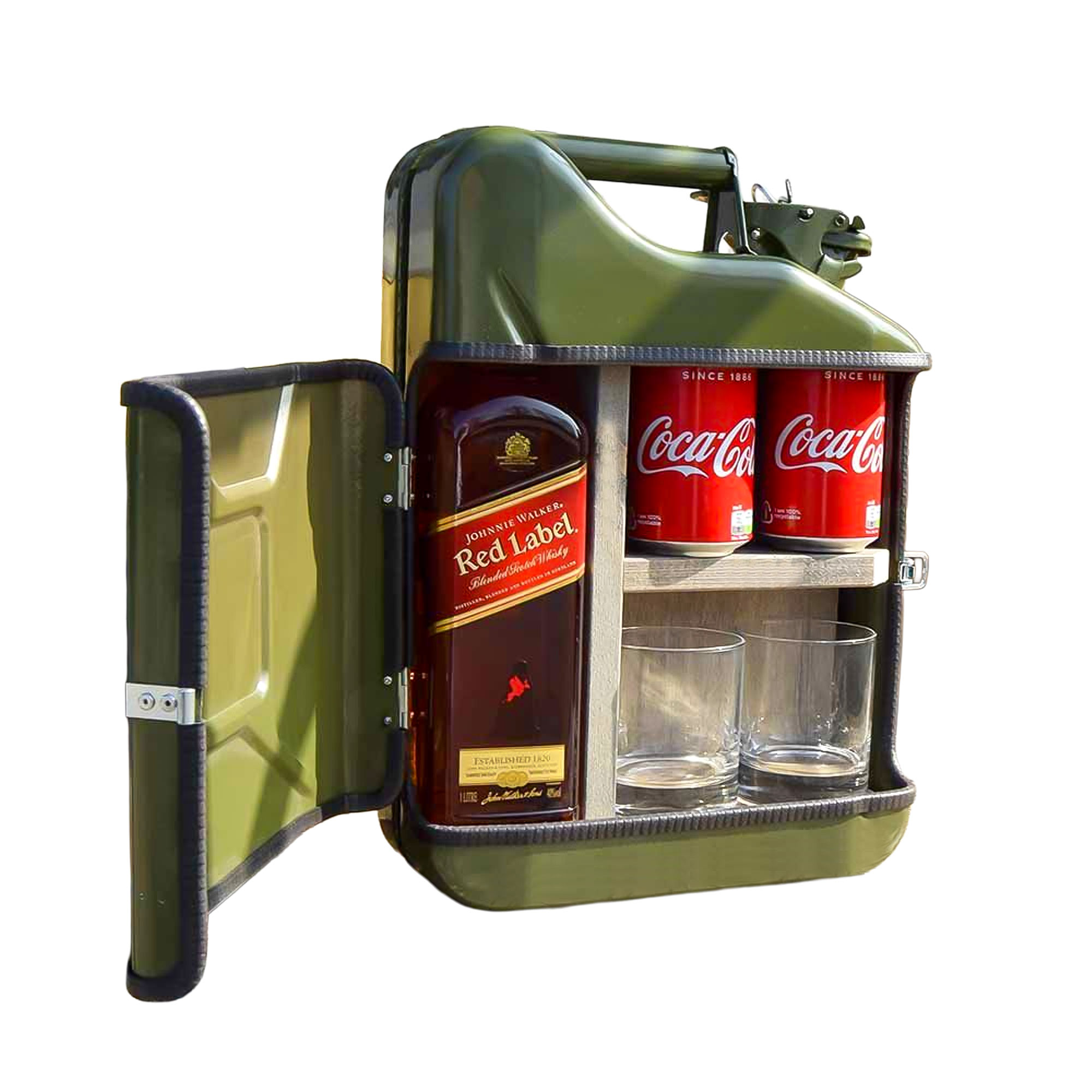 10l Kanisterbar 3-teilig - grüne Mini Bar mit Barschrank 10l Kanisterbar 3-teilig - grüne Mini Bar mit Barschrank