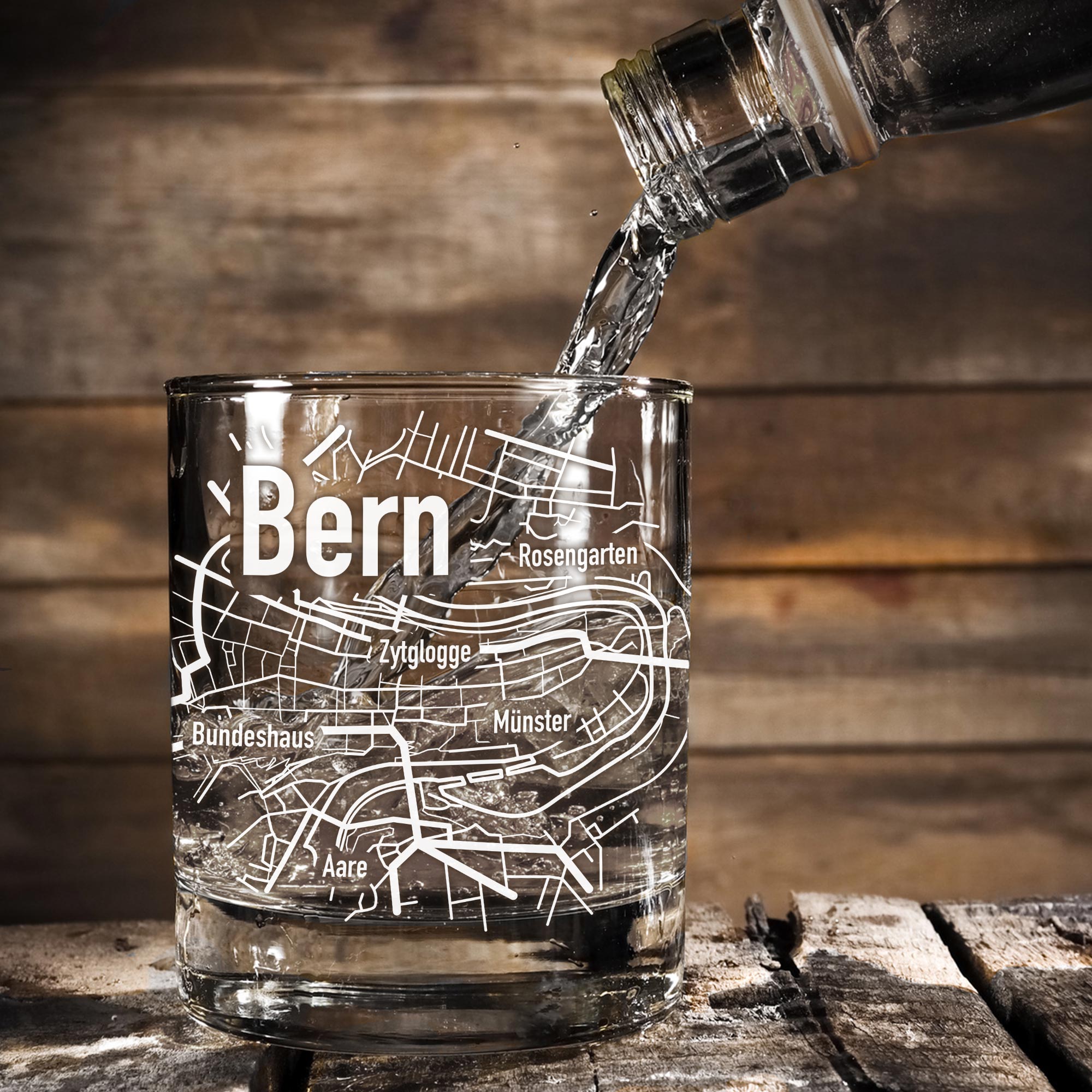 Whiskyglas - Stadtplan - Bern - Standard