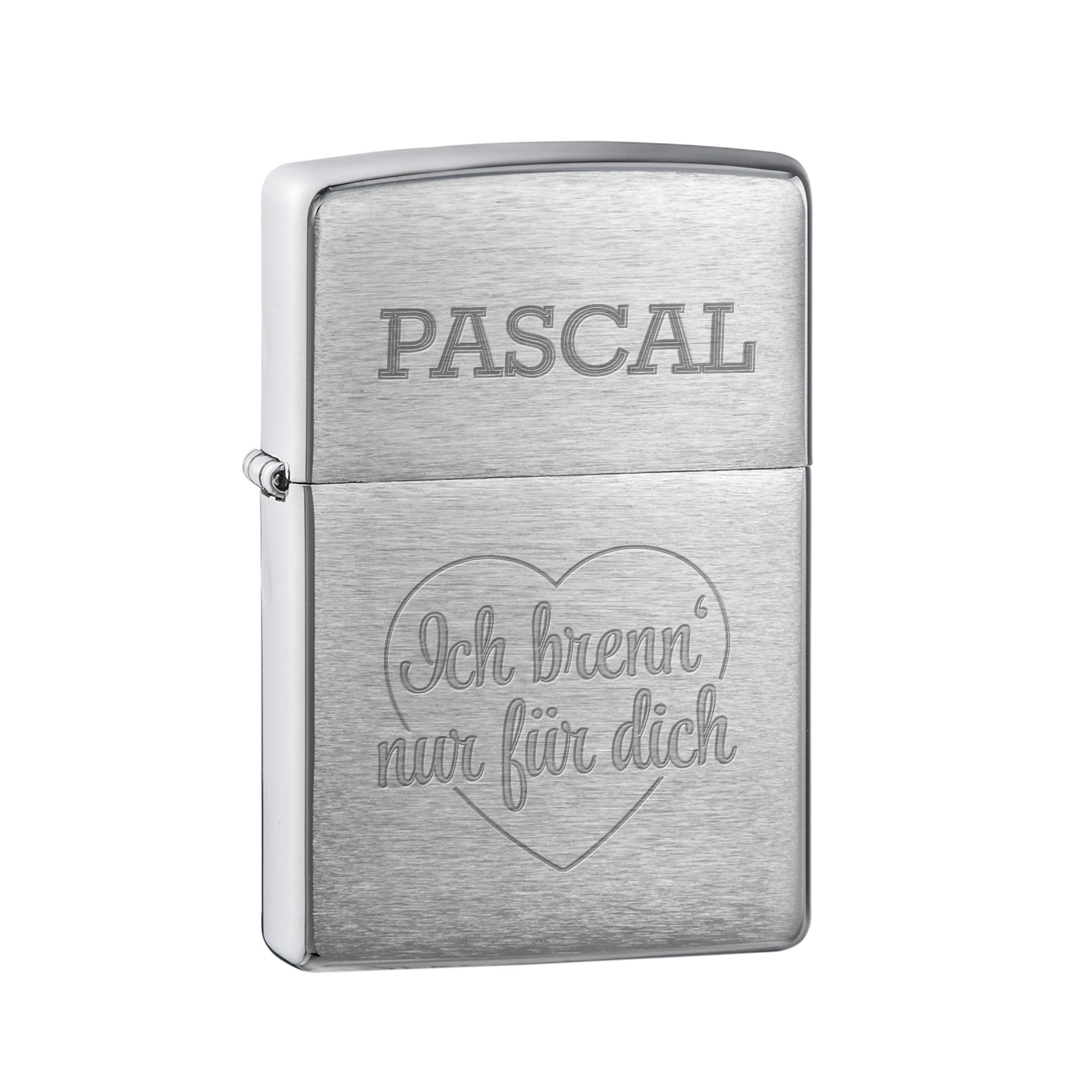 Zippo Sturmfeuerzeug mit Gravur - Ich brenn' nur für dich