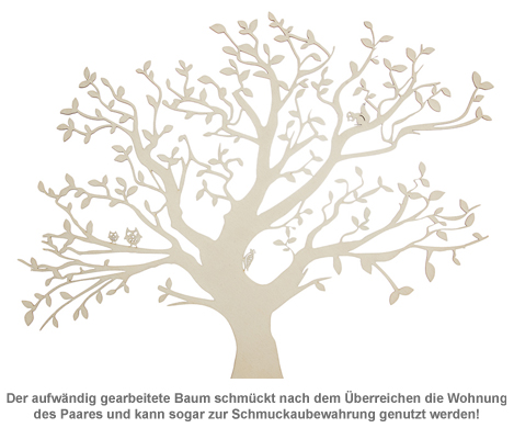 Baum mit Sockel graviert - für Paare (groß)