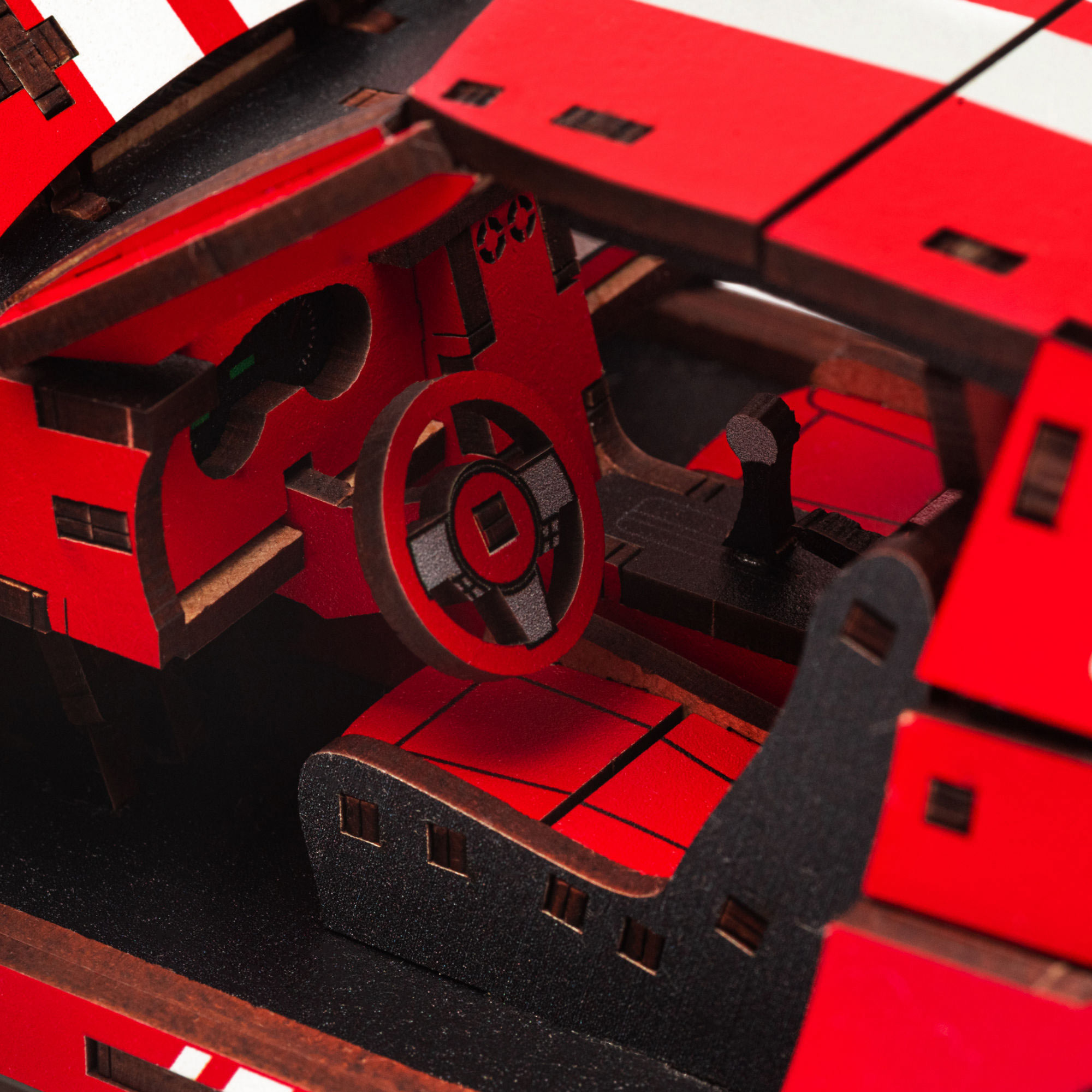 Holzpuzzle 3D - Auto - Stallion GT Rot