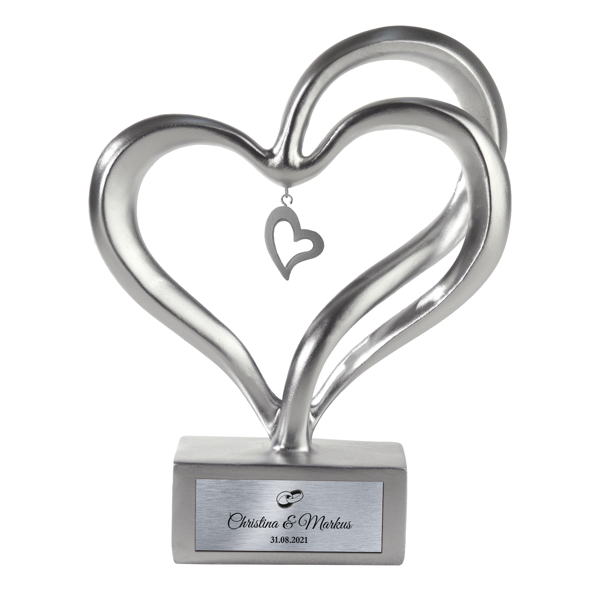 Silber Herz Skulptur - Hochzeit 0021-0009-EU-0001 - 5