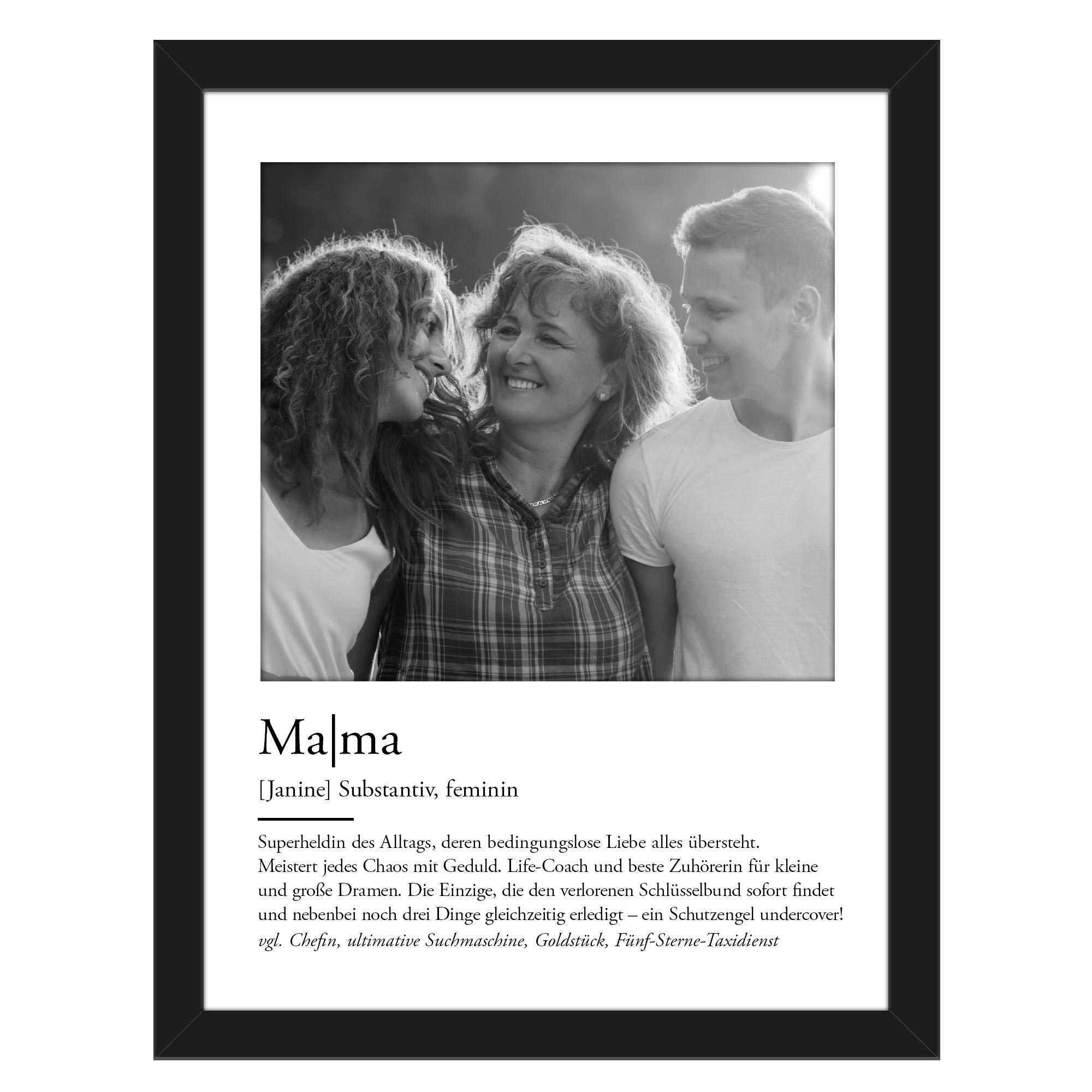 Definition Mama - personalisiertes Bild mit Foto Definition Mama - personalisiertes Bild mit Foto