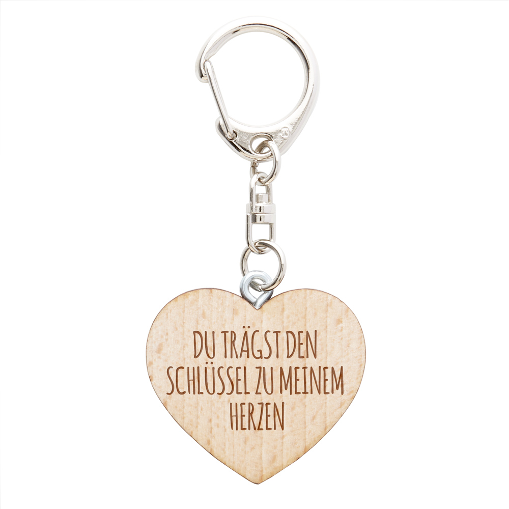 Schlüsselanhänger Holzherz mit Liebesbotschaft 2338 - 6