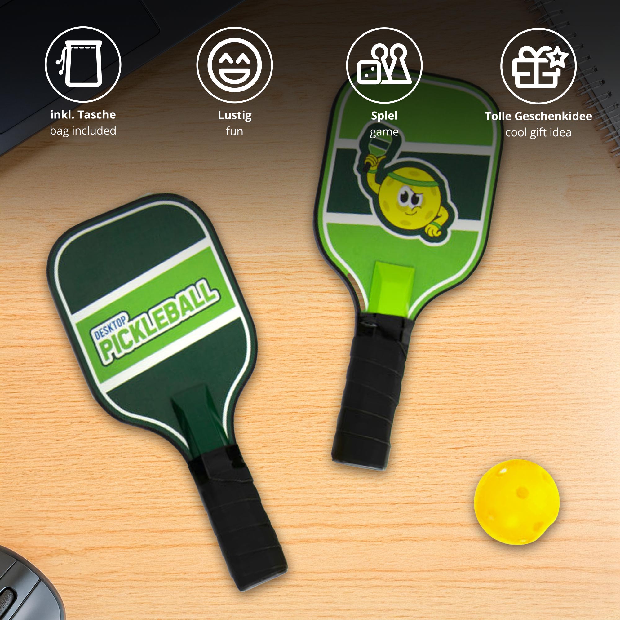 Pickleball Set für den Schreibtisch