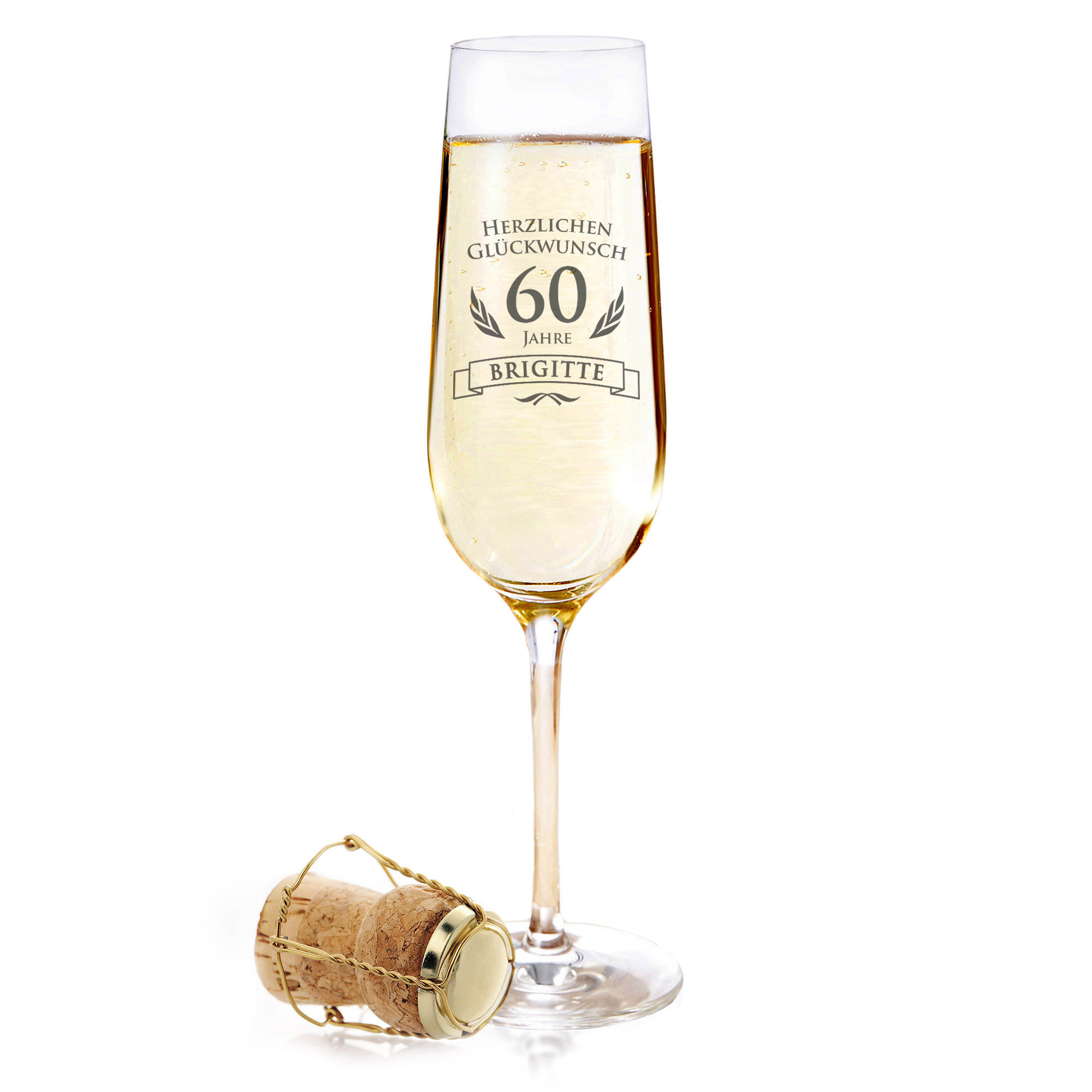Sektglas zum 60. Geburtstag Sektglas zum 60. Geburtstag