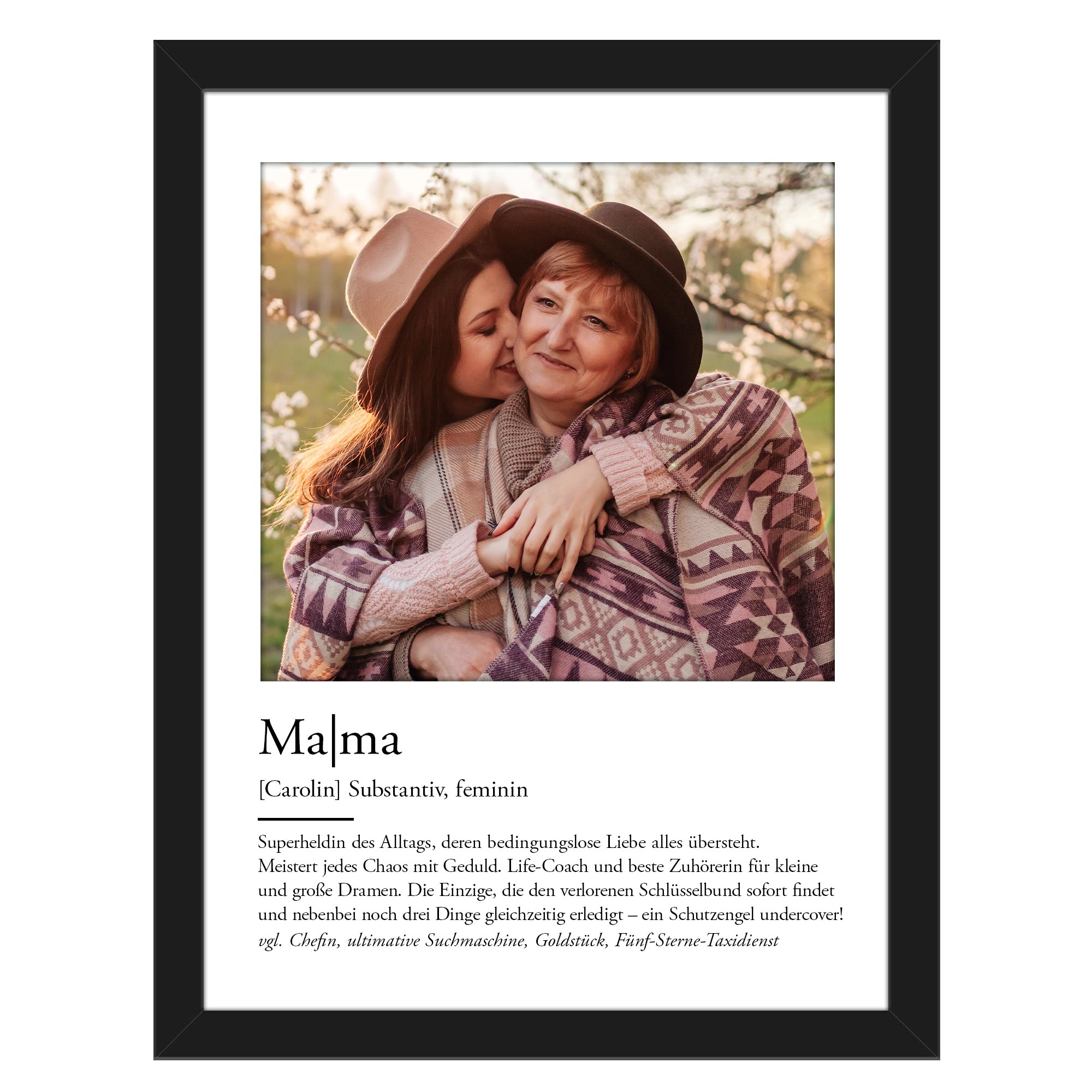 Definition Mama - personalisiertes Bild mit Foto Definition Mama - personalisiertes Bild mit Foto