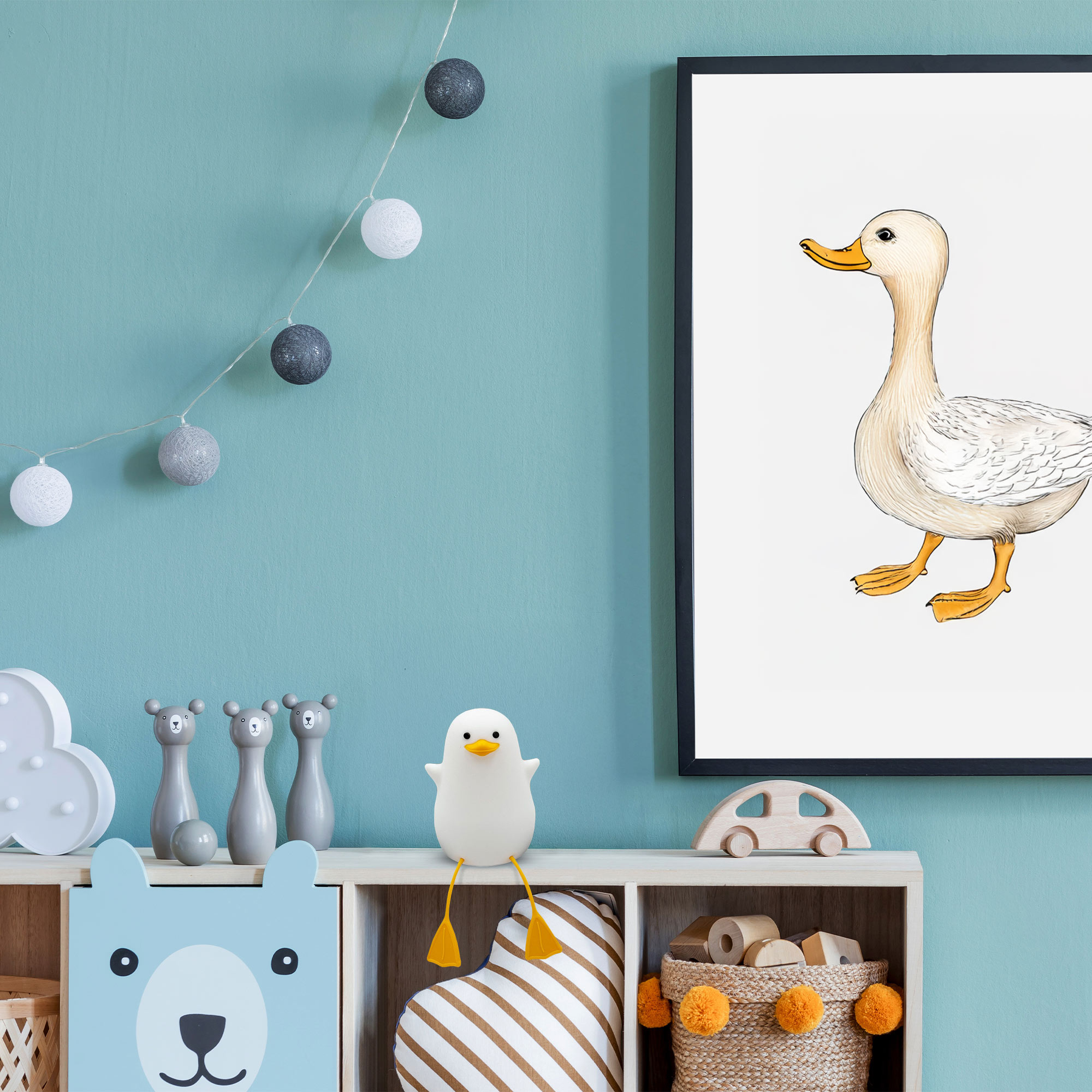 Tierische Lampe mit 7 LED Leuchtfarben - Ente