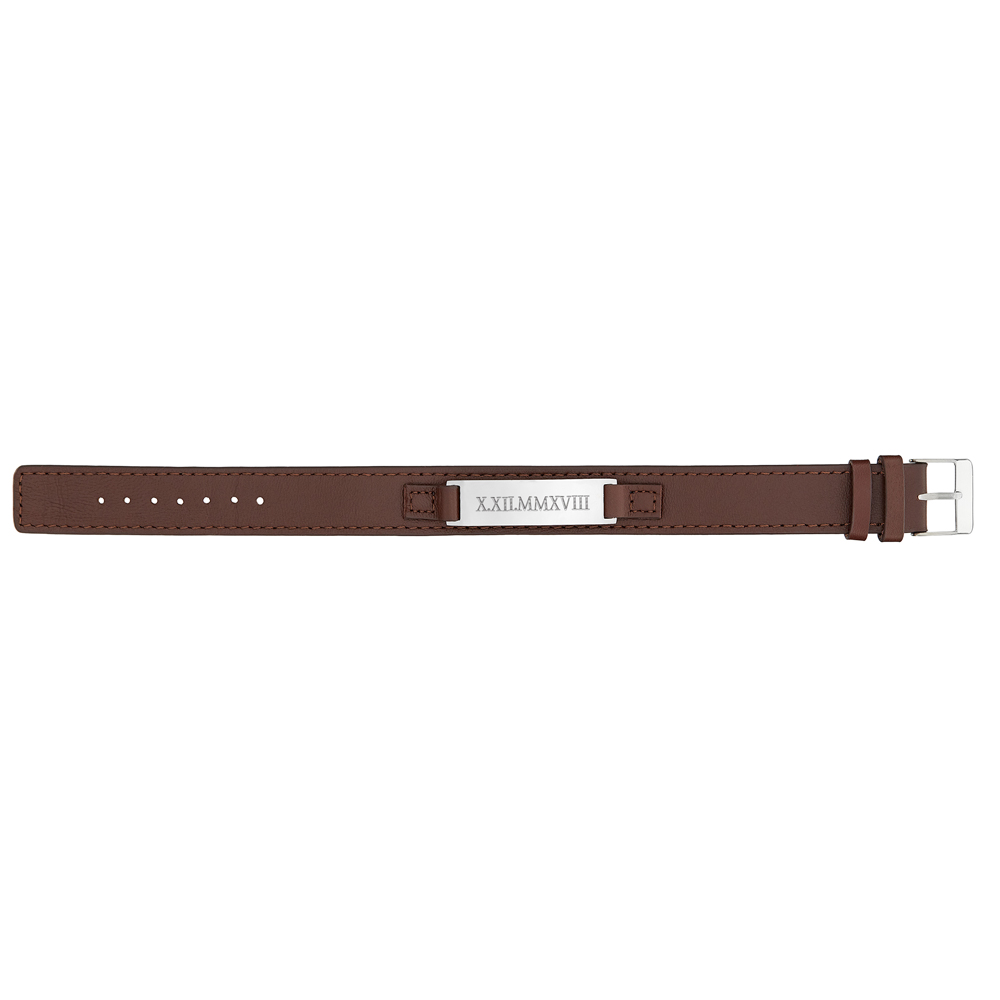 Lederarmband braun - Römische Zahlen 3921 - 4