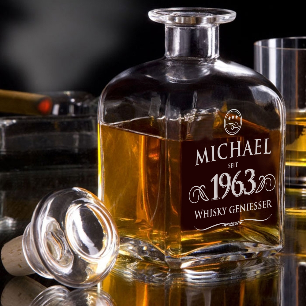 Personalisierte Whisky Karaffe - Elegant 1454
