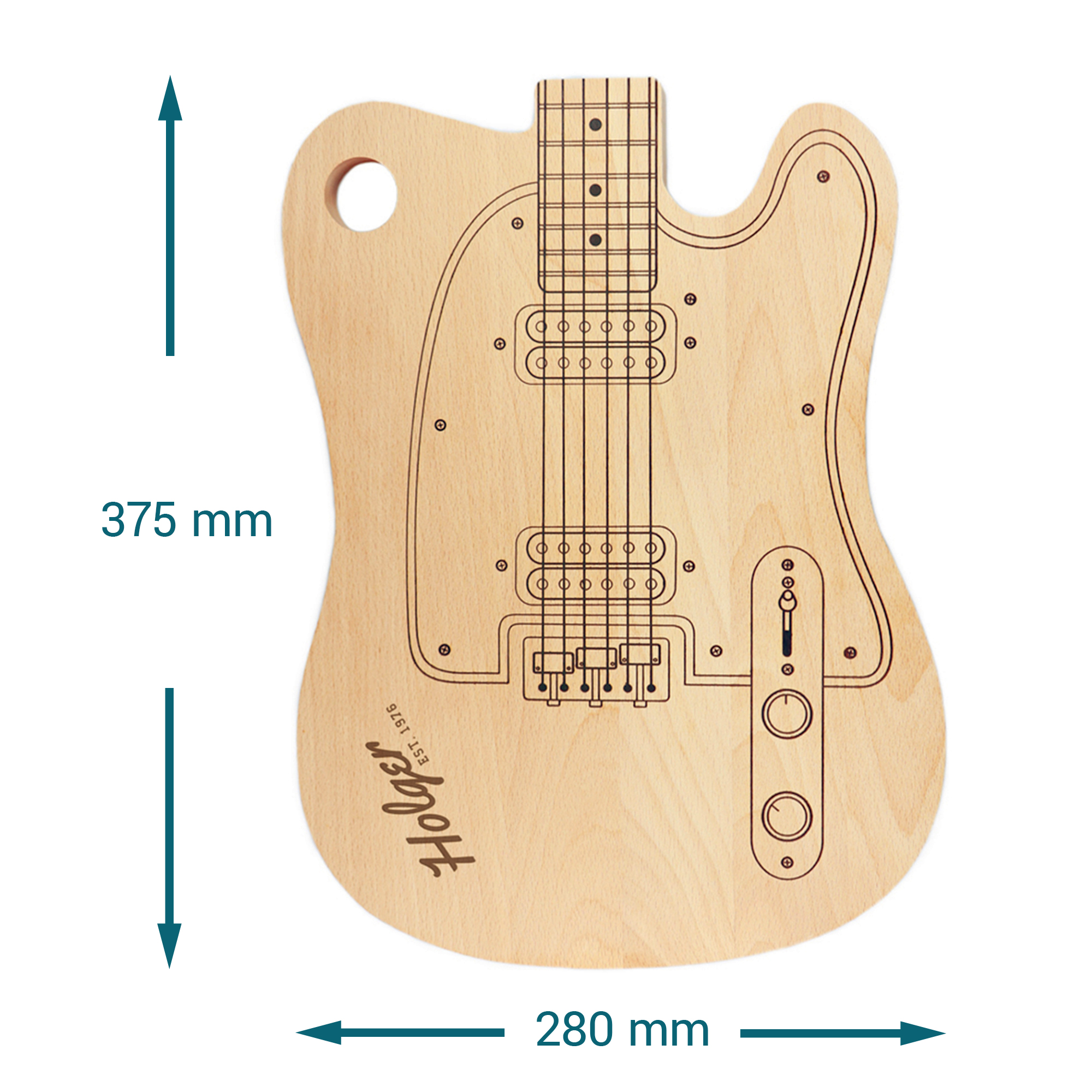 Schneidebrett - Gitarre 1216 - 7