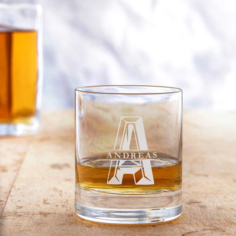 Personalisiertes Whiskyglas - Initialen 3127 - 3
