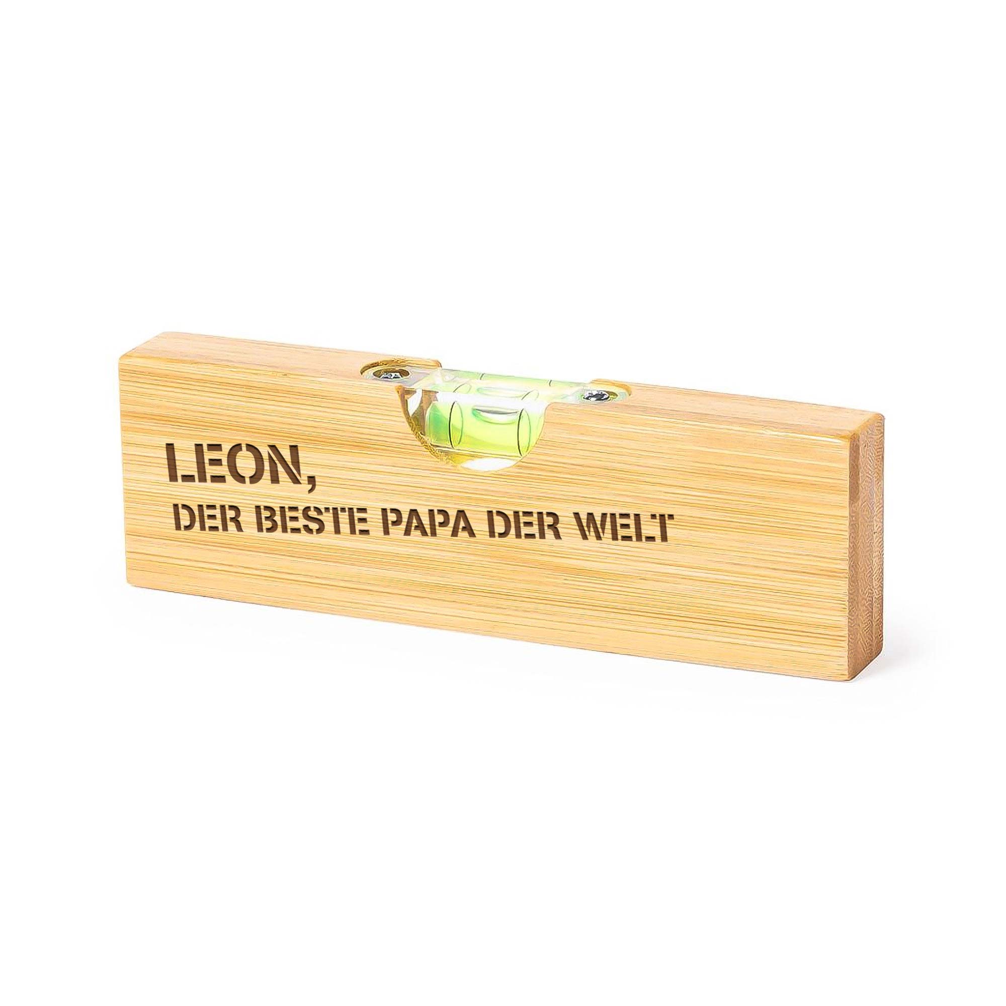 Wasserwaage mit Flaschenöffner graviert - Bester Papa Wasserwaage mit Flaschenöffner graviert - Bester Papa